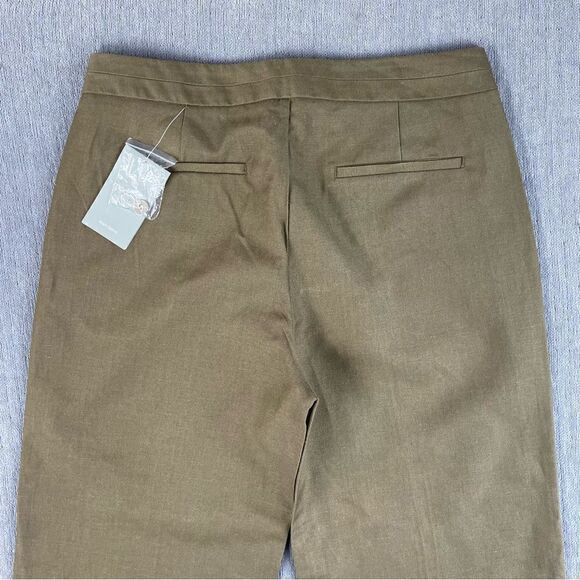Maddison Linen Blend Olive Khaki Trouser Dress Pants NEW Women’s Size 8 - Picture 4 of 10